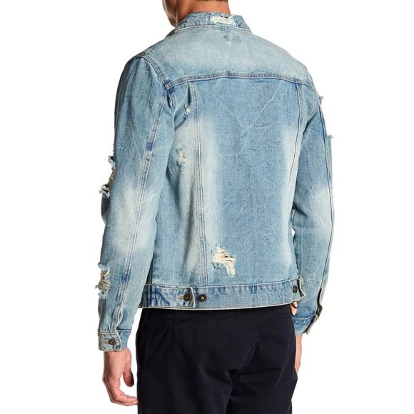 Request Premium Denim Distressed Jacket 